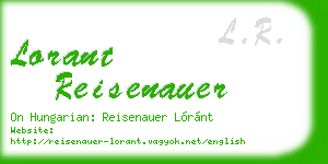 lorant reisenauer business card